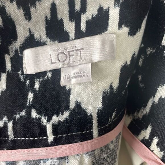 Linen Blend Ikat Print Mini Skirt 00 - Picture 6 of 7